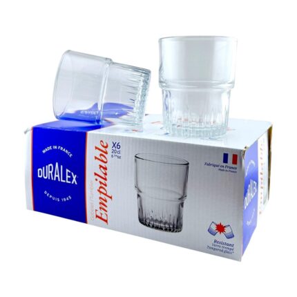 استكانات DURALEX الفرنسيه مقاومه للكسر مقاس وسط عدد (6) حبات20cl